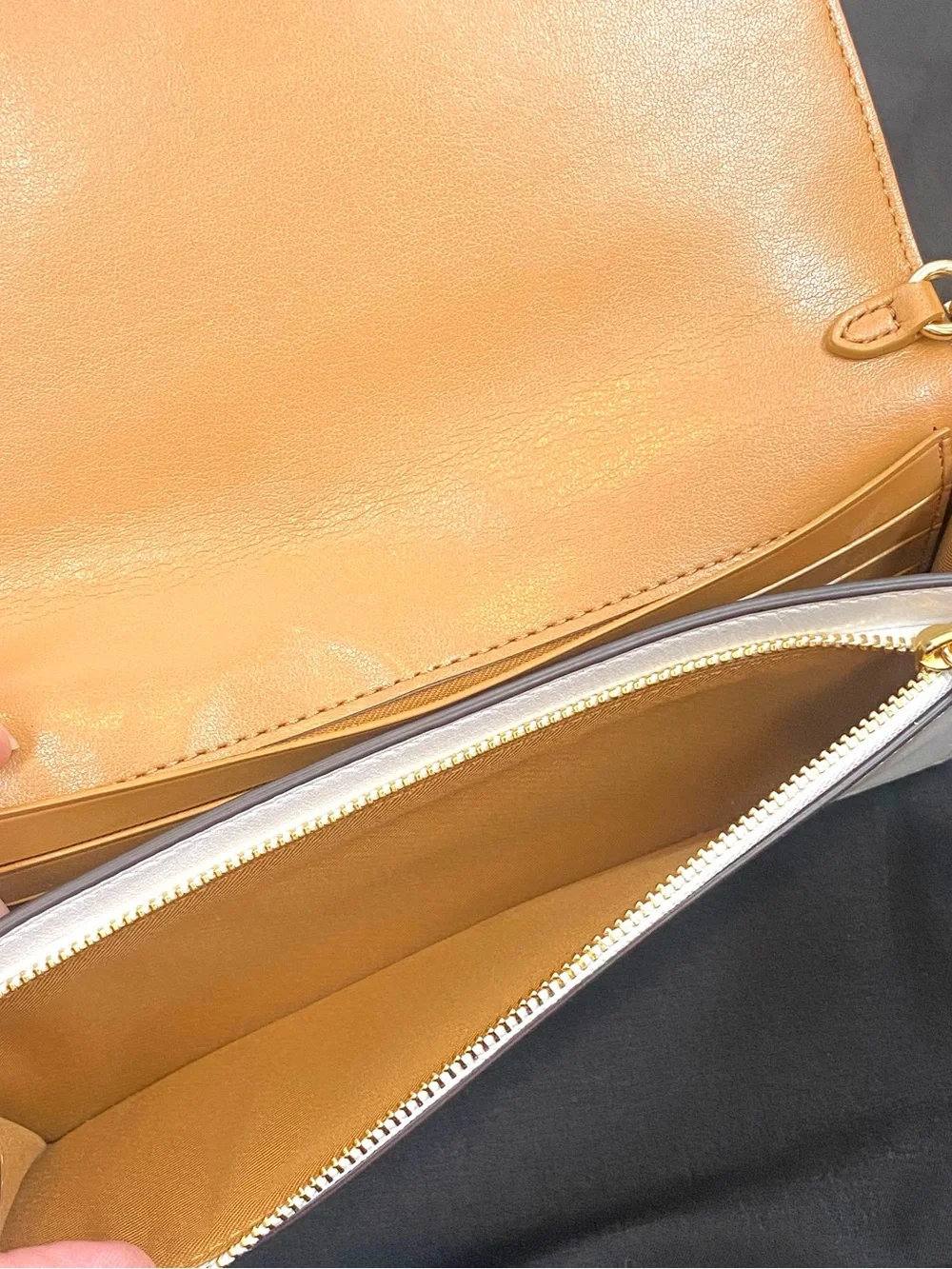 Coach Signature Crossbody Wallet with Gold Hardware Chalk Ivory Removable Strap